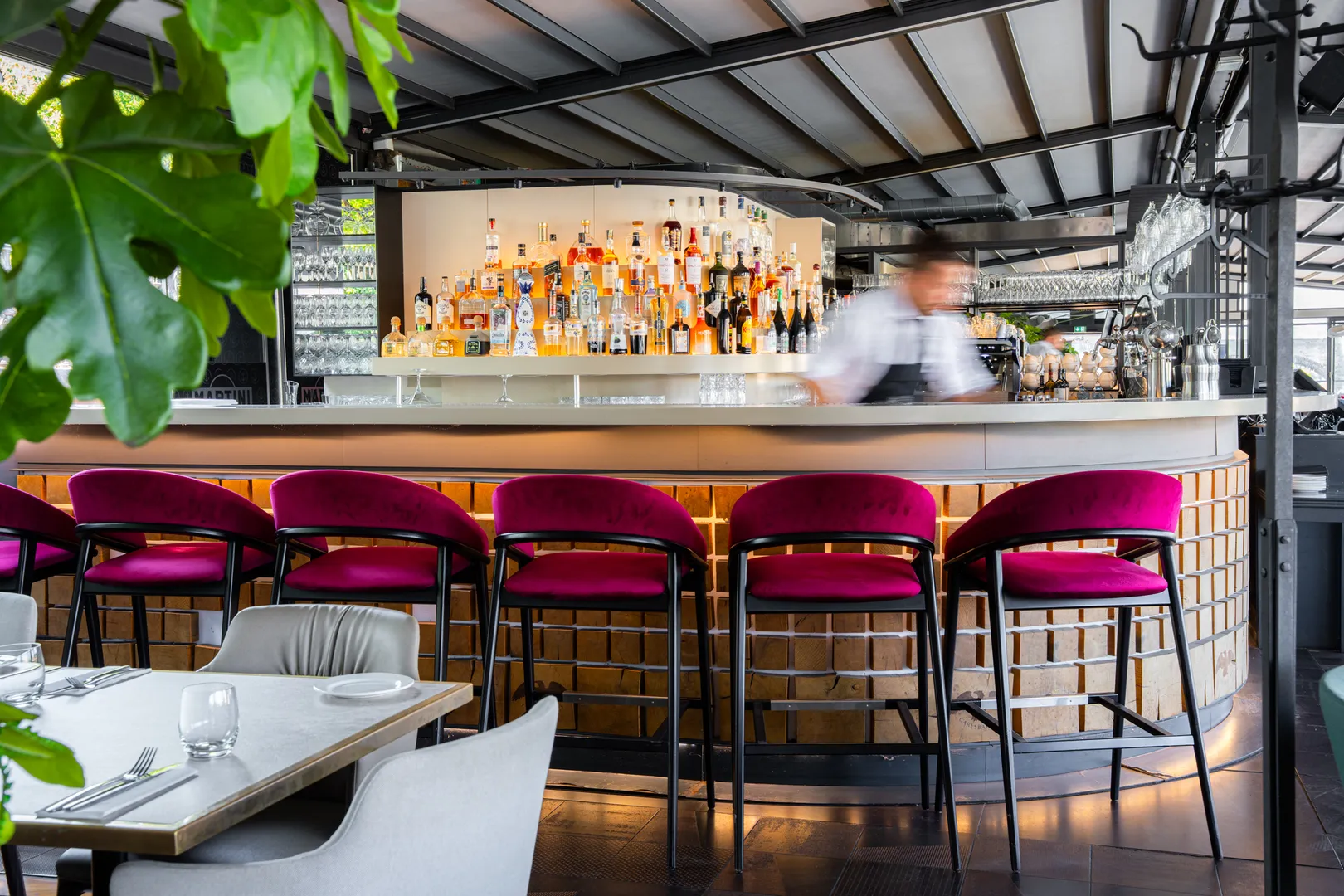 Upper deck bar