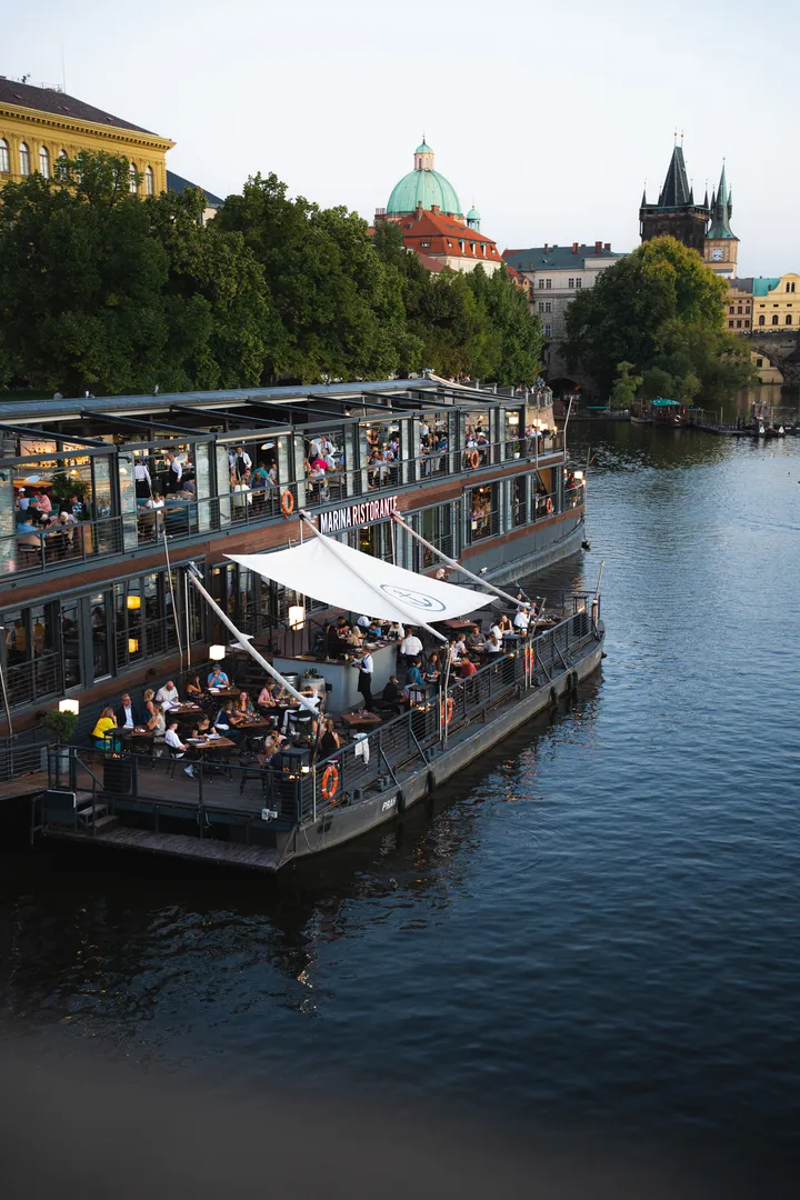 Pontoon on the water